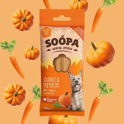 Soopa Vegan Dog Snack Morot & Pumpa Tandstänger